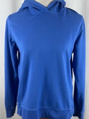 PETER MILLAR Women’s MEDIUM Lava Wash Hoodie Pullover Blue Stretch LA22CK45